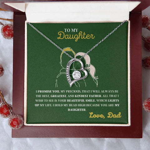 Daughter - I Promise You Forever Love Necklace from dad