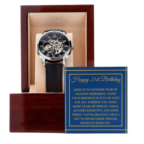 Men's Openwork Watch on 21st birthday gifts