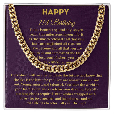 Cuban Link Chain | mens 21st birthday ideas