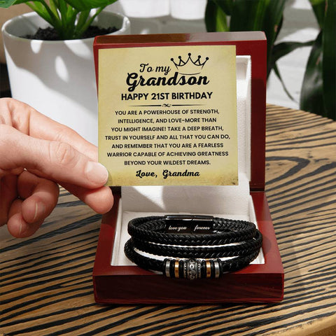 21st Birthday Gift for Grandson from Grandma with luxury box