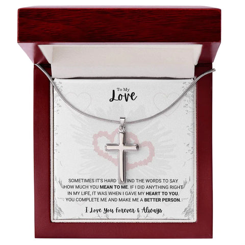 25th Birthday Gift for Him Cross Necklace