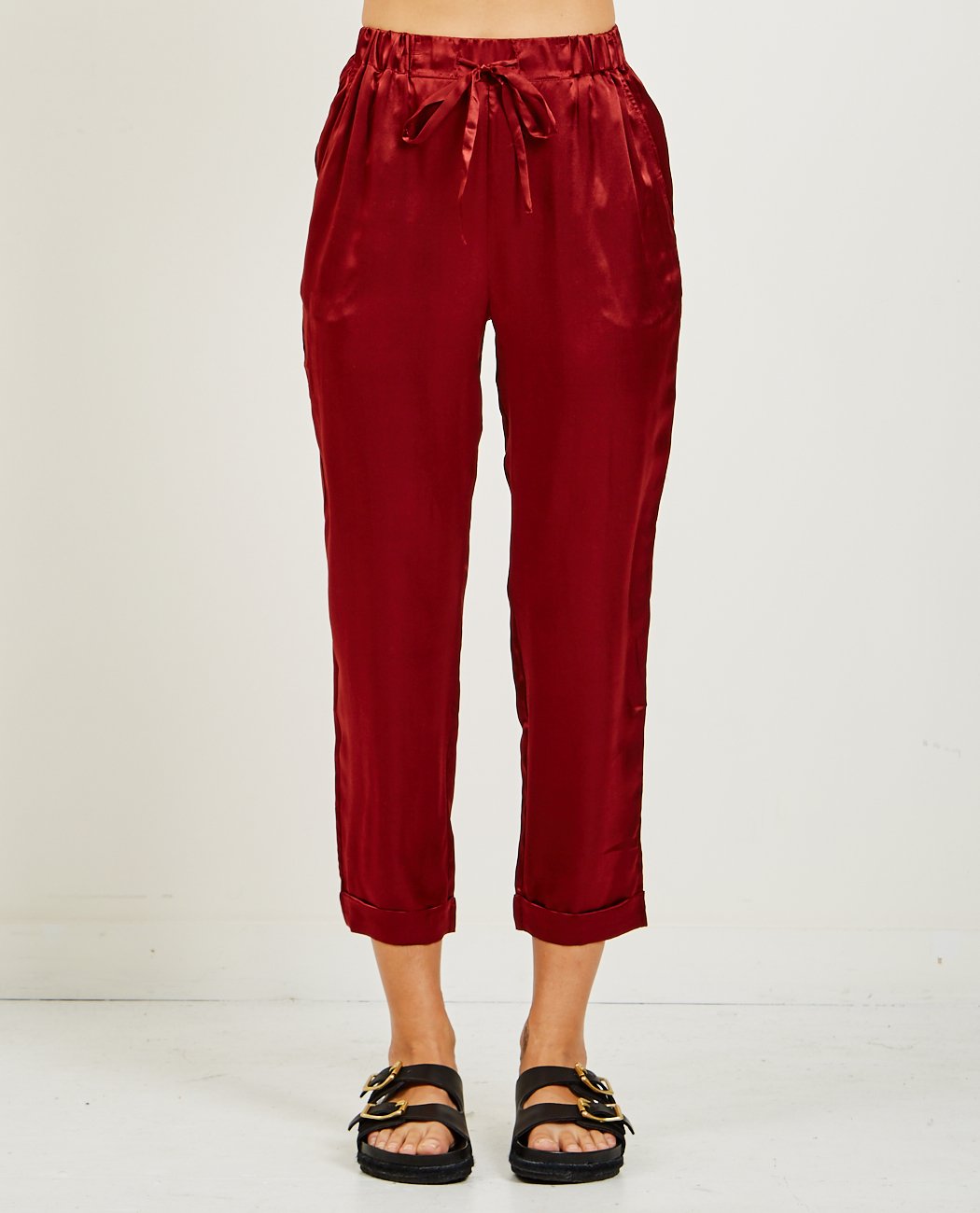 FESTER SILK PANT IN SAFRAN