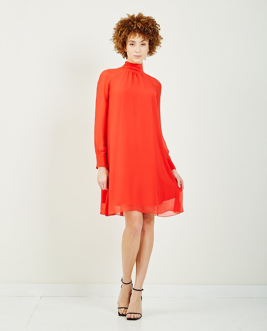 red kenzo dress