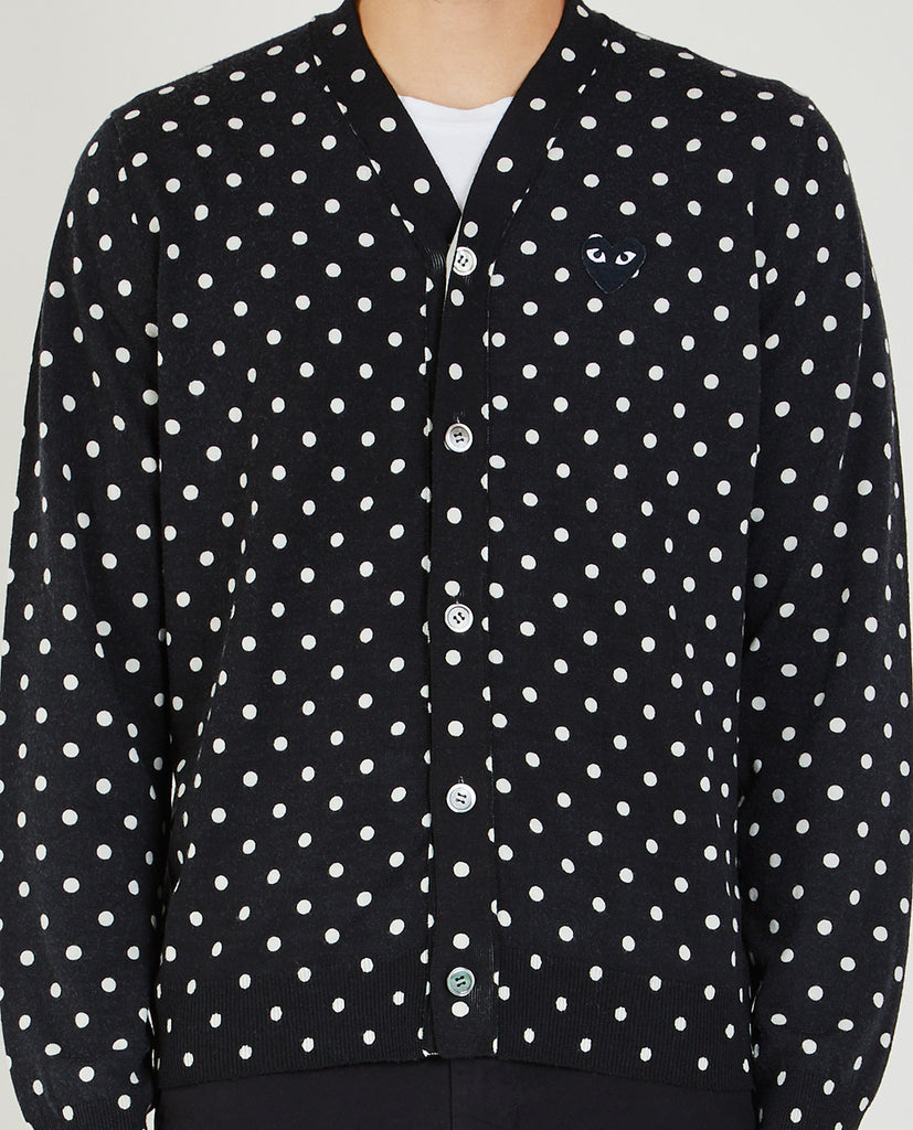 comme des garcons polka dot sweater