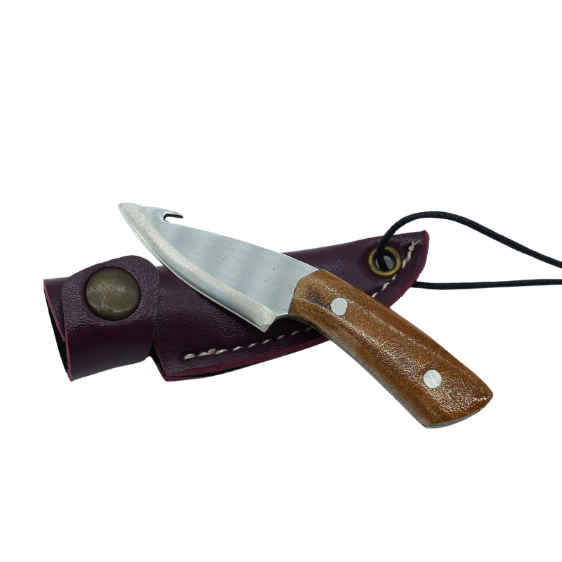 Handcrafted Hunting & Skinning Knife with Leather Sheath
