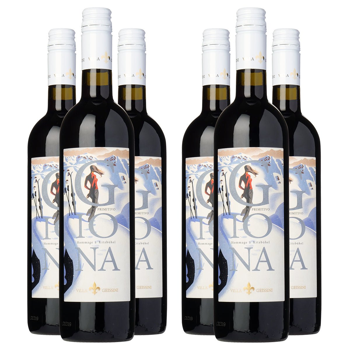 6 Flaschen Villa Geissini, Giona Primitivo Puglia, ROT IGT, 0,75L, 14% VOl.,