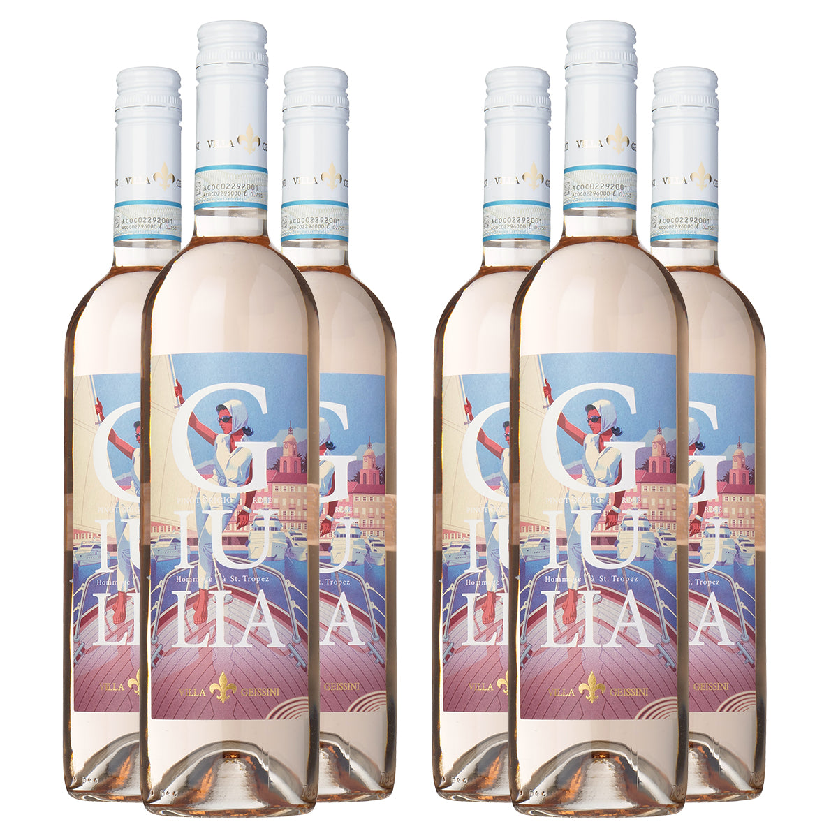 6 Flaschen Villa Geissini, Giulia Pinot Grigio Rose IGT, 0,75l, 12% VOL.,