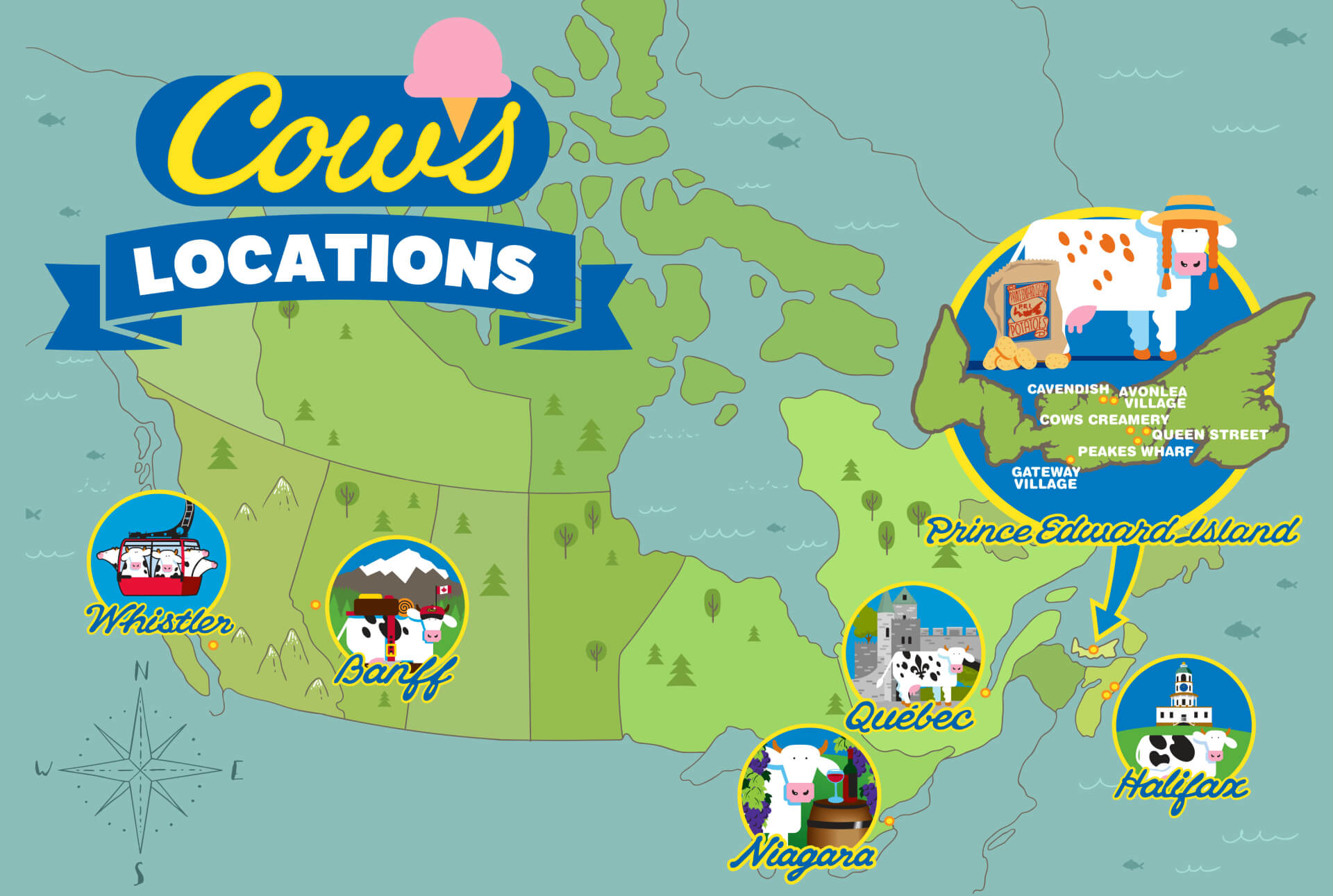 COWS Locations Map