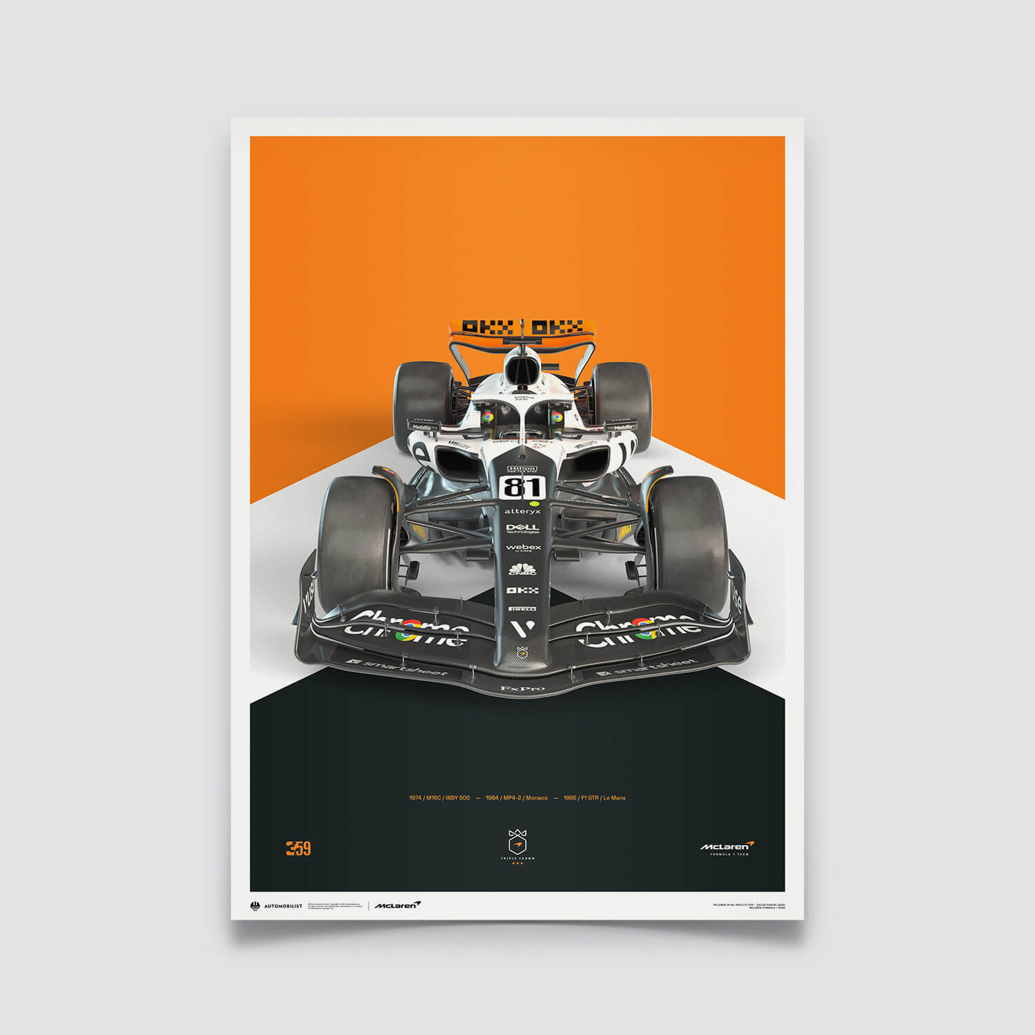 McLaren Formula 1 Team - Oscar Piastri - The Triple Crown Livery - 60th  Anniversary - 2023 | Automobilist