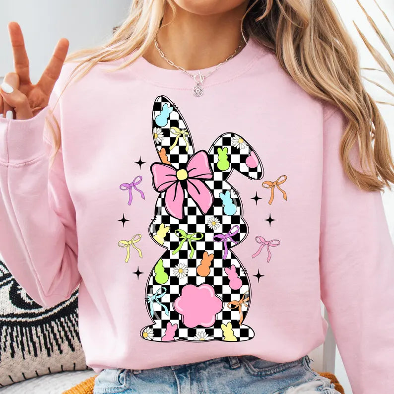 Retro Easter Bunny Coquette Tee (DTF)