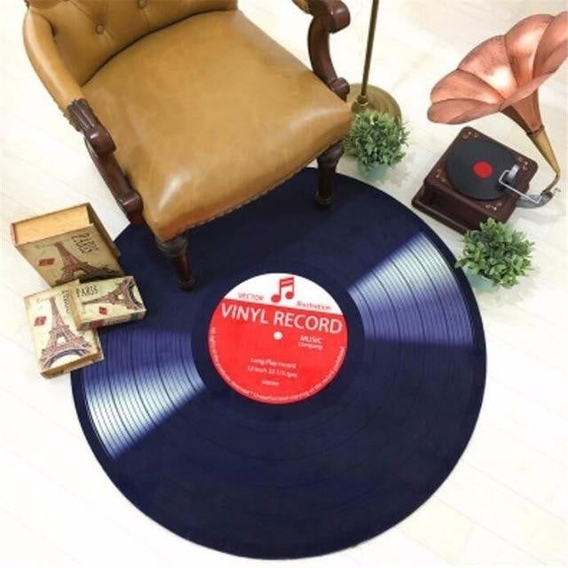 Retro Vinyl Record Rug - PeekWise