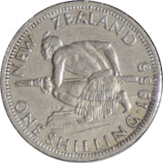 New Zealand 1955 Shilling Very Fine