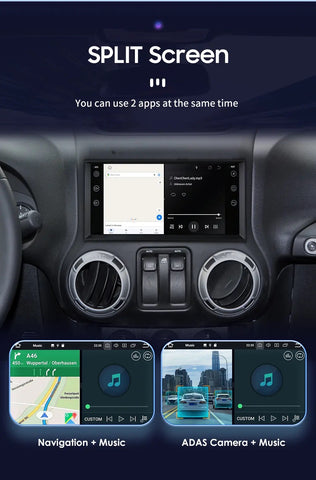 JEEP WRANGLER JK 2007-2013 | APPLE CARPLAY ANDROID AUTO | TELECAMERA POSTERIORE | NAVIGATORE GPS USB DAB+ WIFI 4G | CARTABLET AUTORADIO 2DIN STEREO HARDSTONE