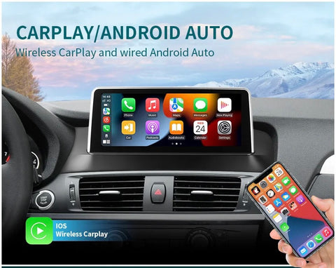 BMW X3 X4 F25 F26 | AUTORADIO APPLE CARPLAY ANDROID AUTO | TELECAMERA POSTERIORE | CAR TABLET  NAVIGATORE GPS USB DAB+ WIFI 4G | CARTABLET AUTORADIO 2DIN STEREO