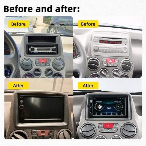 FIAT PANDA 169 2002-2013 | AUTORADIO APPLE CARPLAY ANDROID AUTO | TELECAMERA POSTERIORE | CAR TABLET  NAVIGATORE GPS USB DAB+ WIFI 4G | CARTABLET AUTORADIO 2DIN STEREO