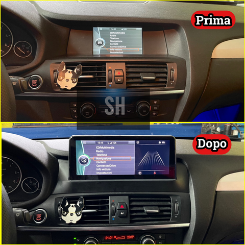 BMW X3 X4 F25 F26 | AUTORADIO APPLE CARPLAY ANDROID AUTO | TELECAMERA POSTERIORE | CAR TABLET  NAVIGATORE GPS USB DAB+ WIFI 4G | CARTABLET AUTORADIO 2DIN STEREO