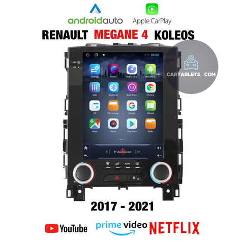 RENAULT MEGANE 4 RENAULT KOLEOS 2 | AUTORADIO APPLE CARPLAY ANDROID AUTO | TELECAMERA POSTERIORE | CAR TABLET  NAVIGATORE GPS USB DAB+ WIFI 4G | CARTABLET AUTORADIO 2DIN STEREO