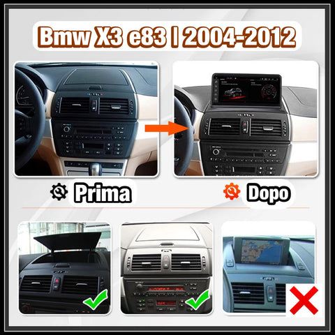 AUTORADIO CAR TABLET NAVIGATORE STEREO AUTO GPS WIFI APPLE CARPLAY ANDROID AUTO  BMW X3 E83
