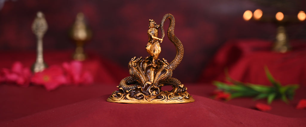 Krishna dancing on Kaliya Naag