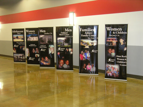 Trade show pop up banners verticle banners