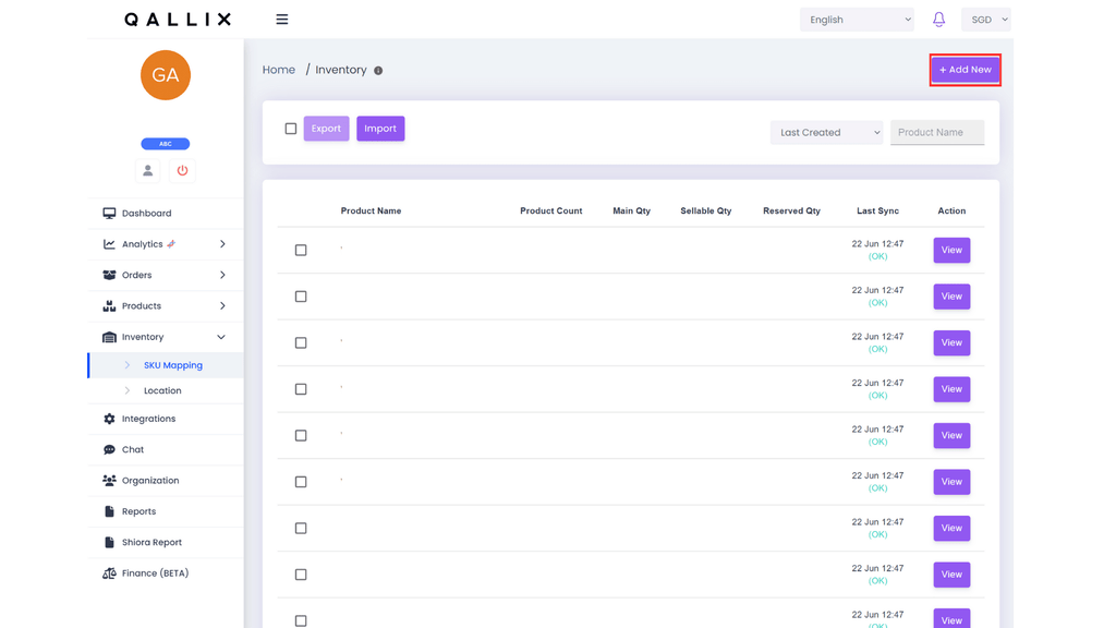 Qallix SKU Mapping Part 2