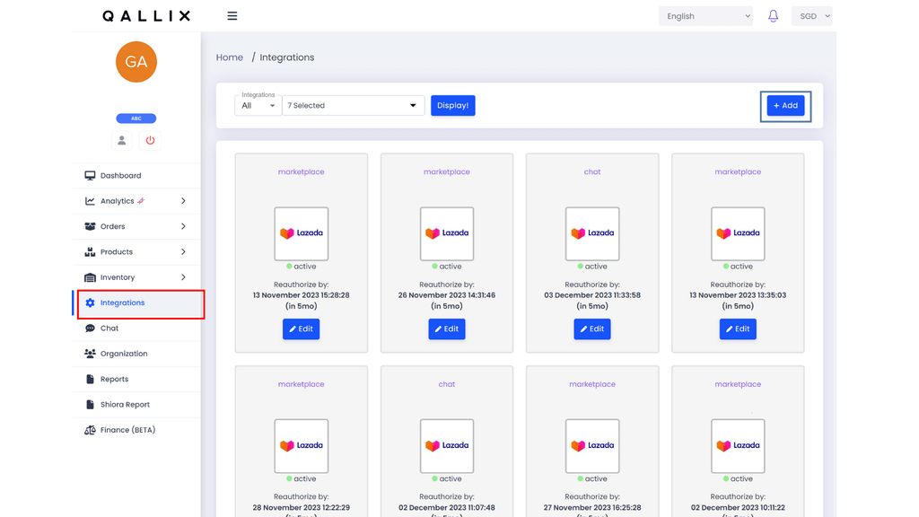 Qallix Integration Page