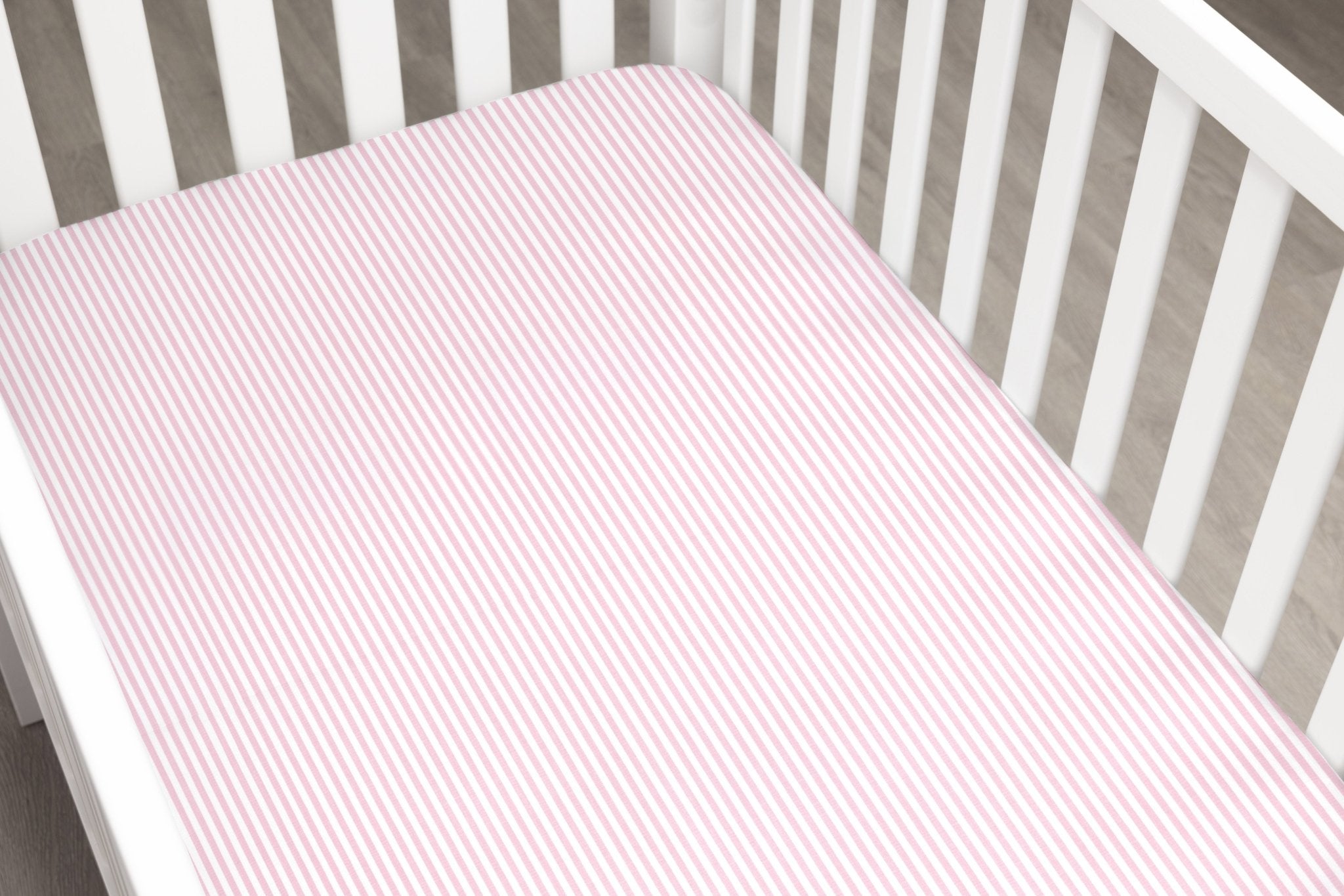 Baby Pink Stripe Crib Sheet