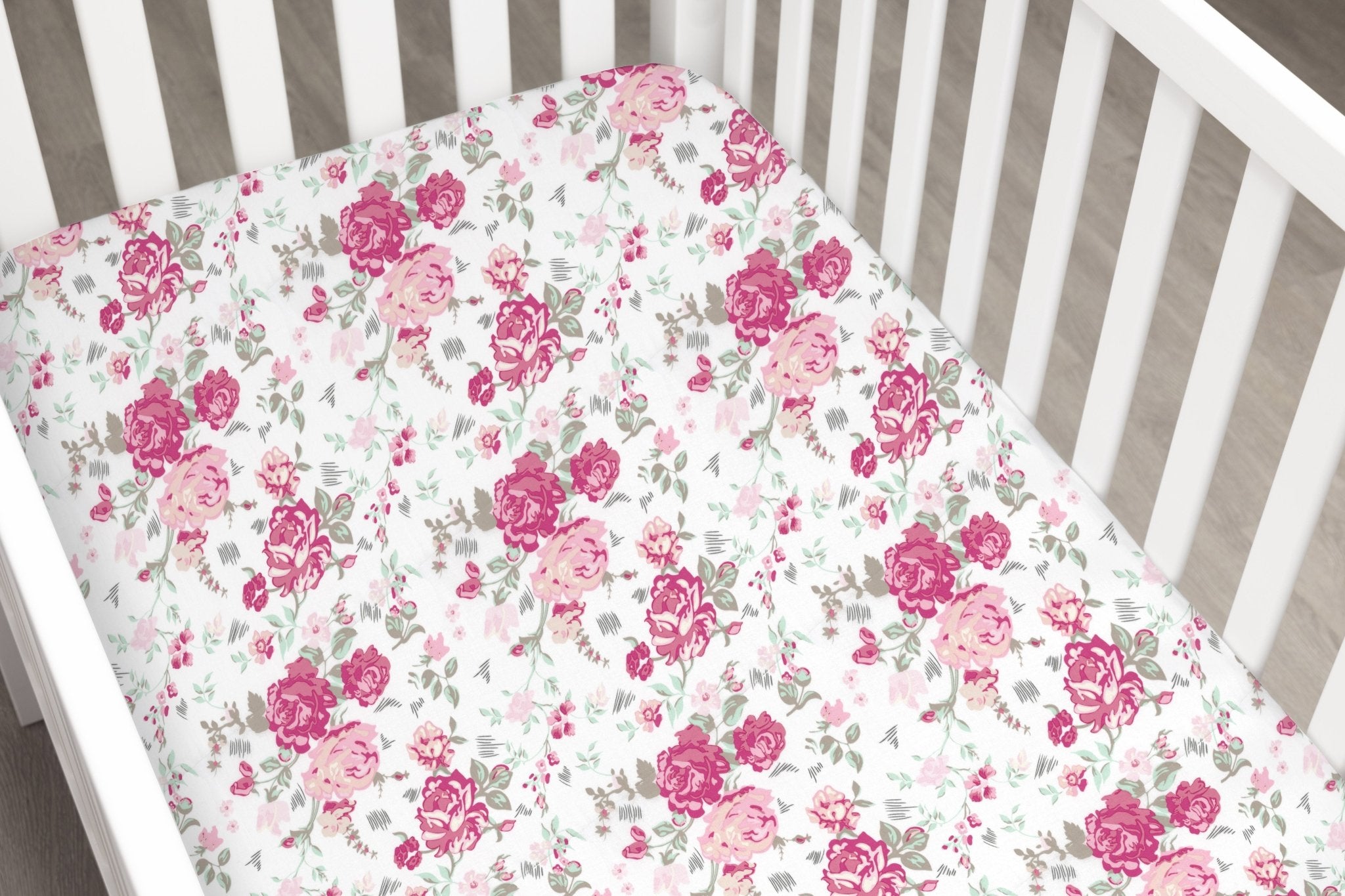 Nostalgic Rose Crib Sheet