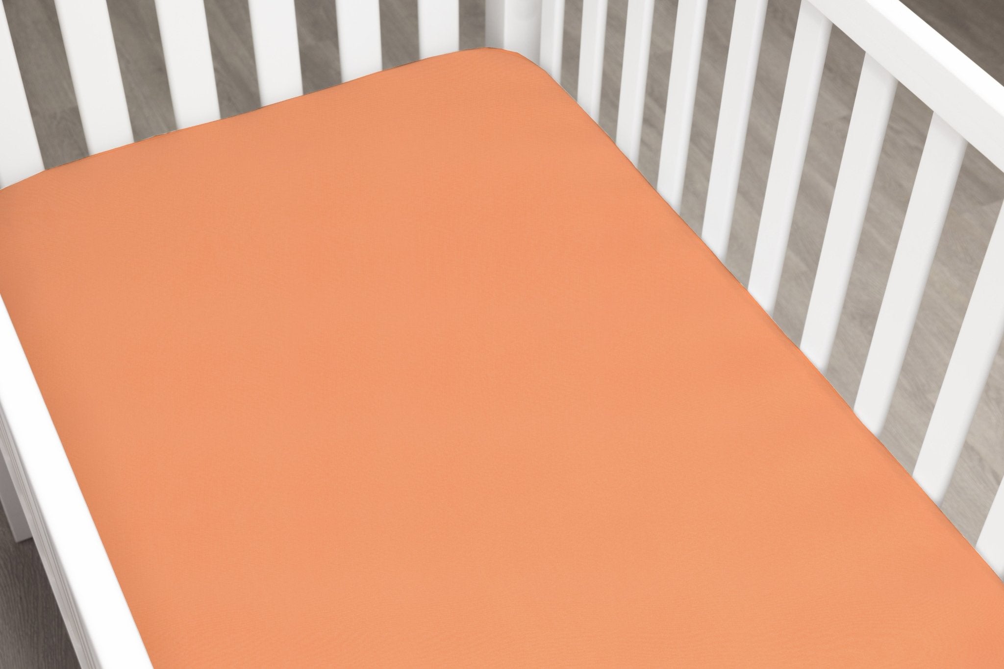 Solid Apricot Crepe Crib Sheet