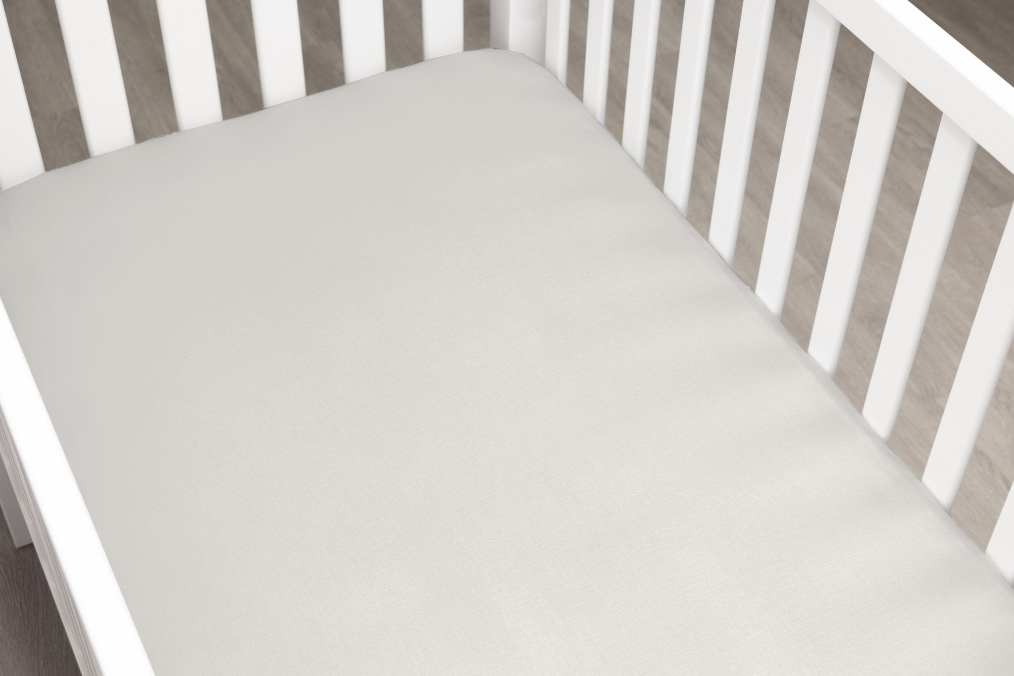 Solid Mystic Gray Crib Sheet