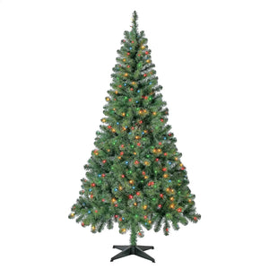 Christmas Decorations 65Ft PreLit Madison Pine Artificial Tree Holiday Decor with Lights Stand 231102 - P Rubi's  - Prelit Outdoor Christmas Decorations