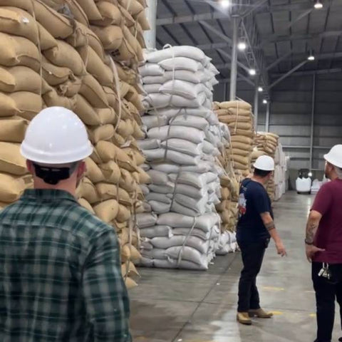 Inside a warehouse at a large coffee exporter in Mexico