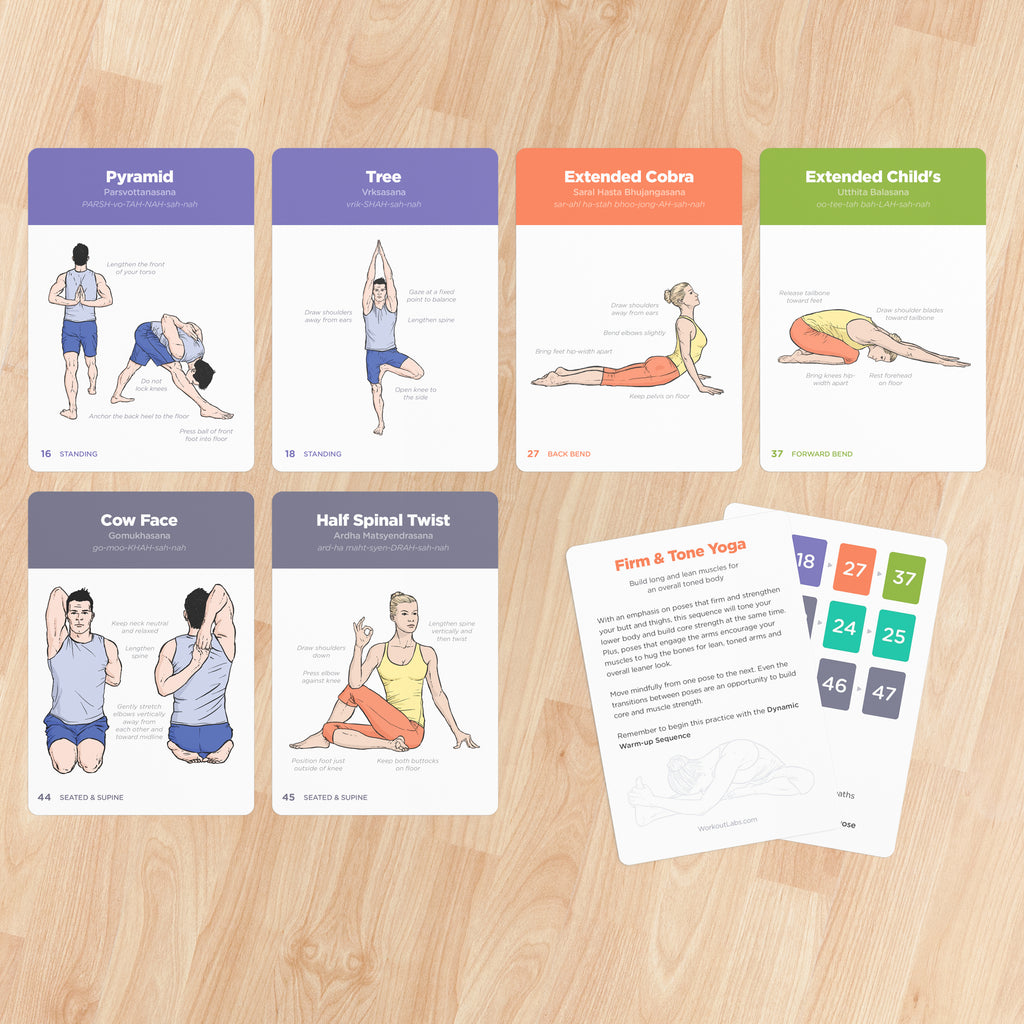 Yoga Cards Beginner Visual Study Practice Sequencing