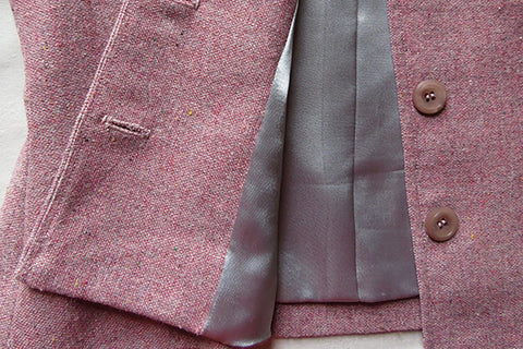 Facing pattern pink jacket