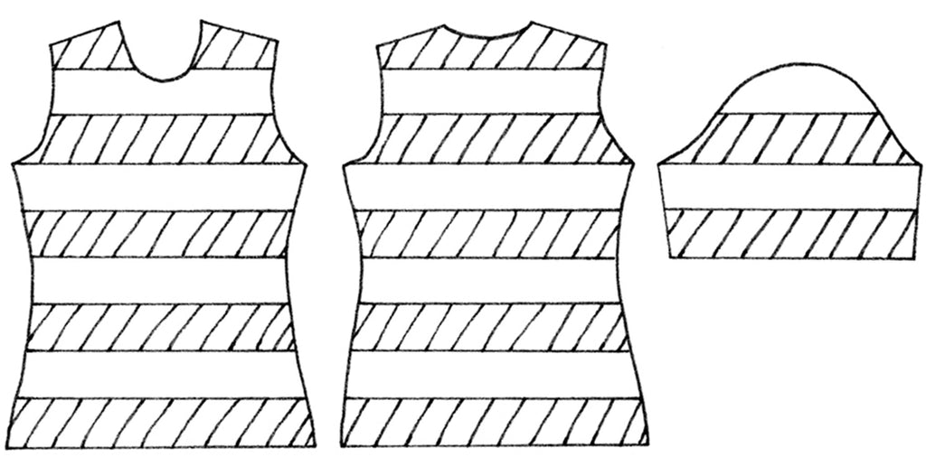 Where to match the check or stripe when sewing example