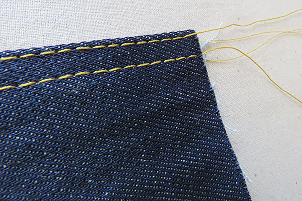 How to use topstitching thread example