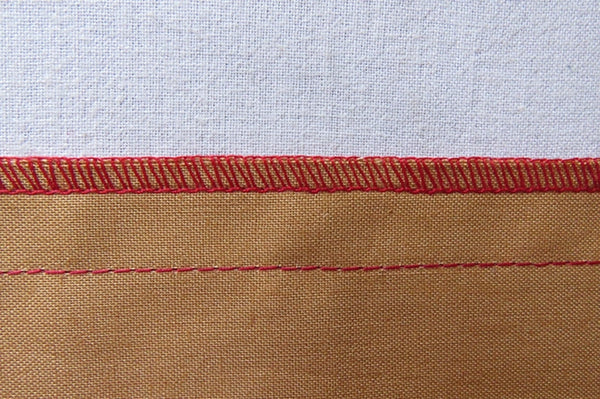 overlocked seam finish