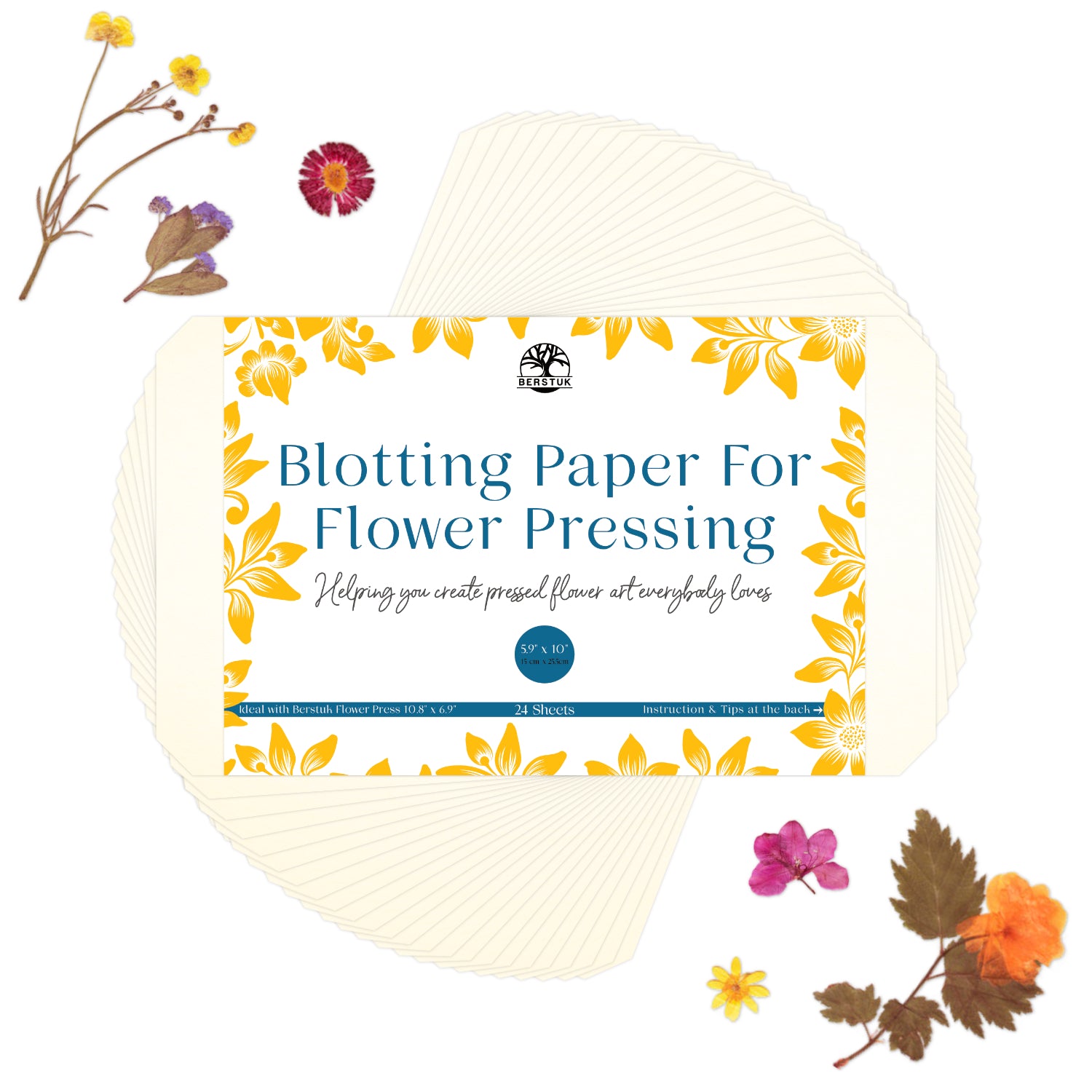 Blotter Paper Refill Pack for Flower Pressing – Berstuk Store