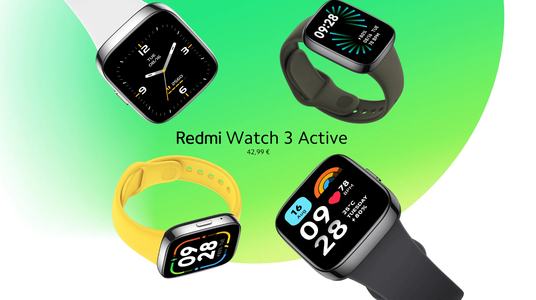 Reloj Inteligente Xiaomi Redmi Watch 3 Active Negro (47254) – Yap CR