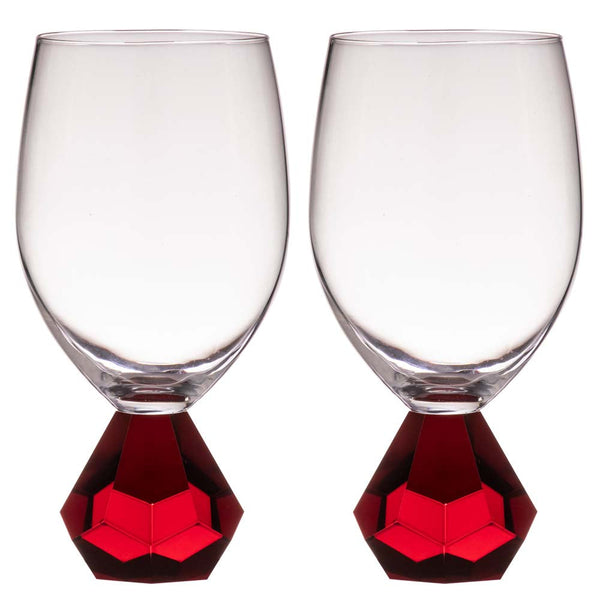 Customized Slanted Top Edge 450ml Fine Crystal Glasses