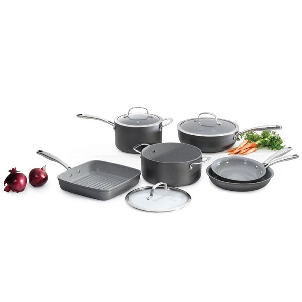 The Rock Gourmet Non-Stick 3L Saucepan with Lid (Grey)