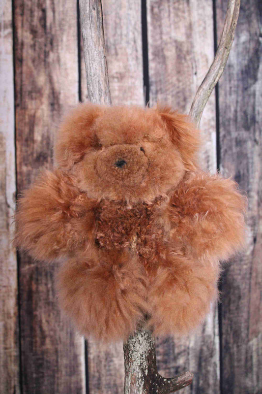 Peluche ours polaire fourrure douce d'alpaga - La Maison de l'Alpaga