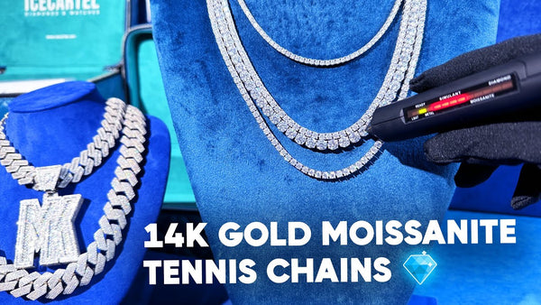 14K Gold Moissanite Tennis Chains