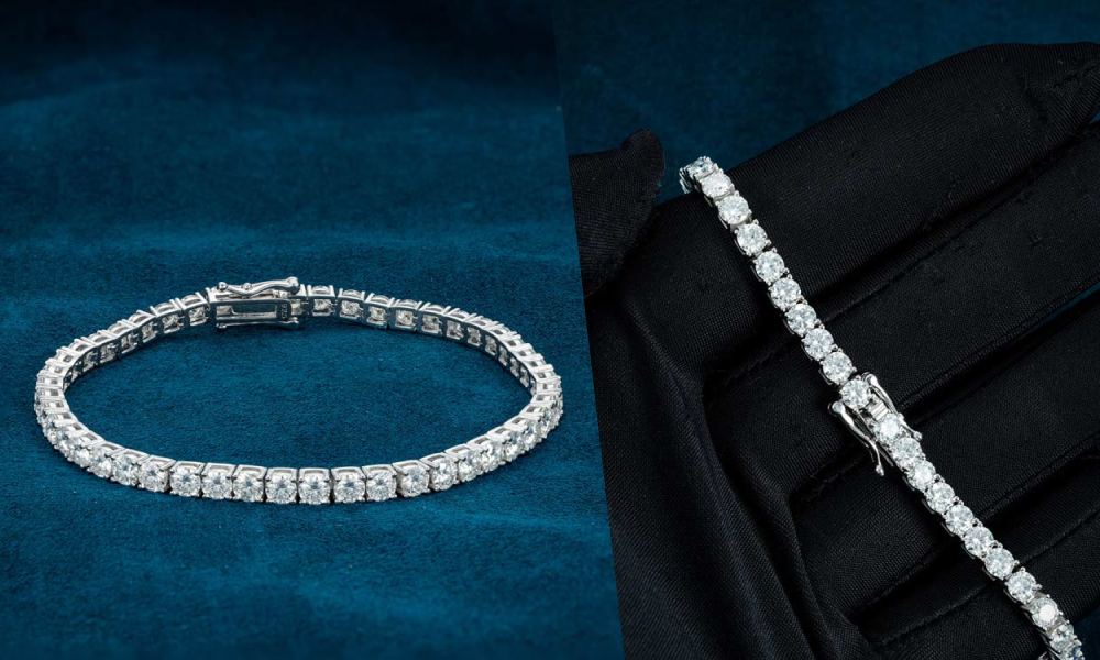 4MM Moissanite Tennis Bracelet vs Diamond