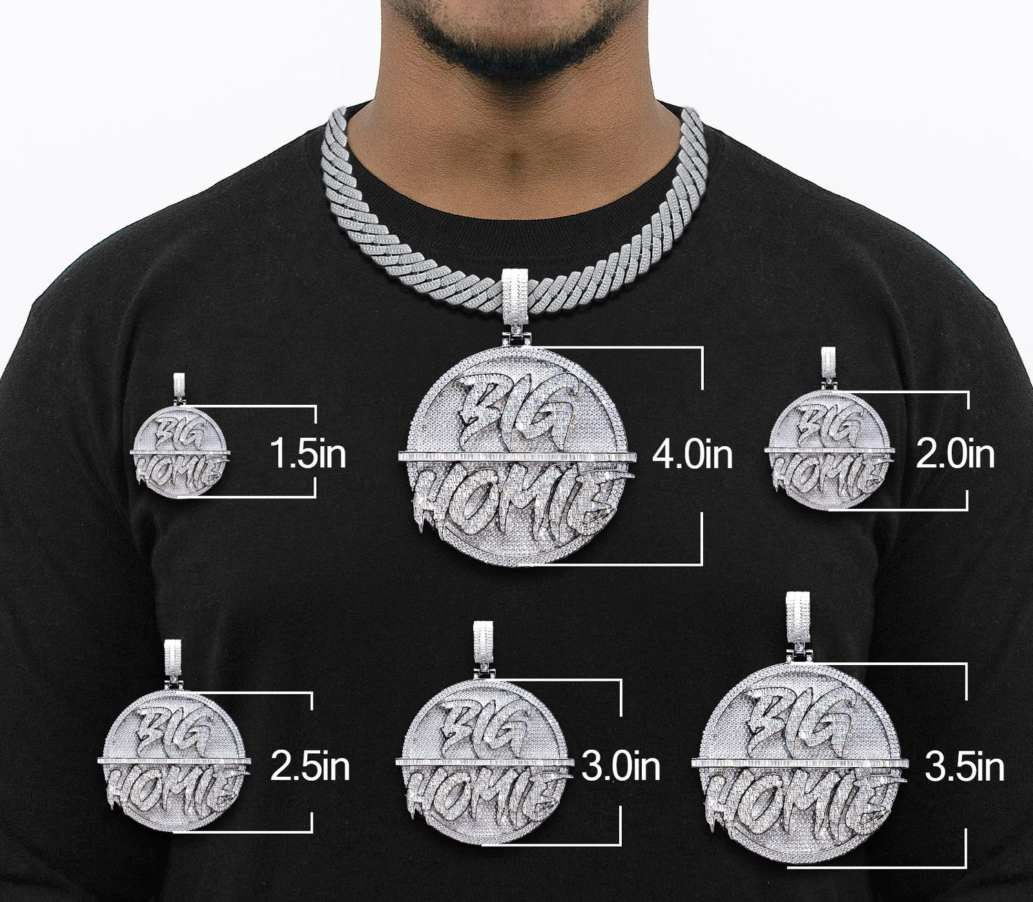 Necklace Pendant Size Guide - Icecartel