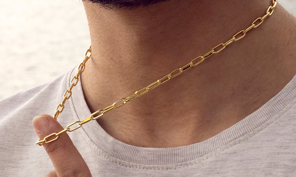 Gold Paper Clip Chain Style
