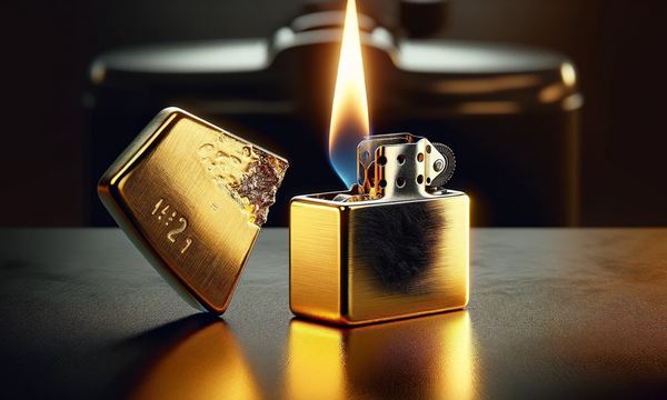 how do you test gold with a lighter