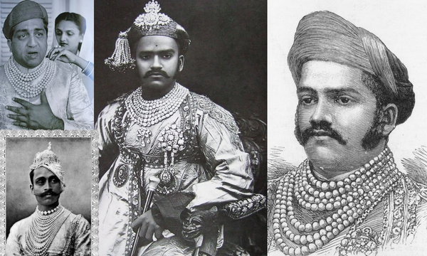 Indian men wearing pearls