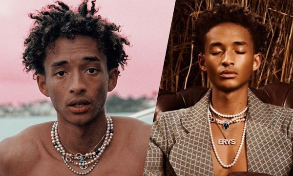 Jaden Smith Wearing Pearls