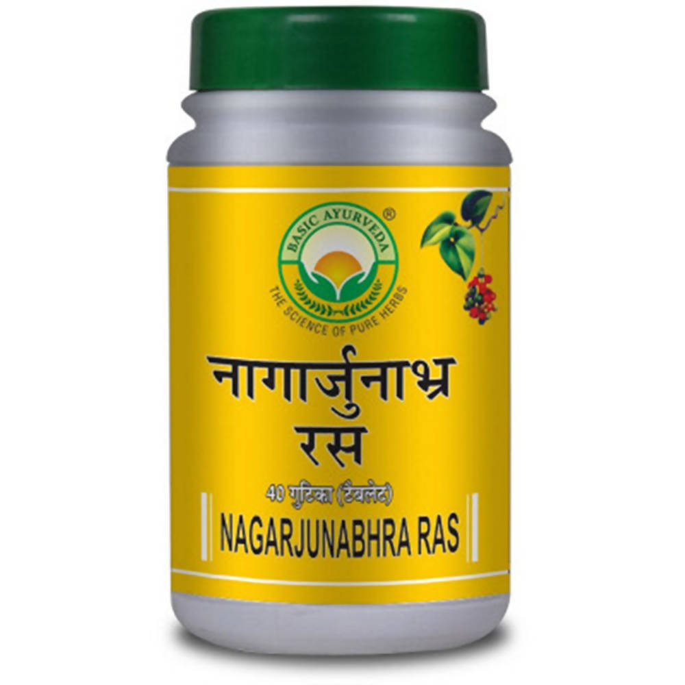 Basic Ayurveda Nagarjunabhra Ras Tablets - 40 Tablets